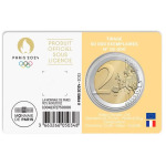 2023 2 Euro Olimpiadi di Parigi 2024 FDC in coin card albicocca Francia retro
