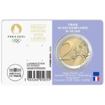 2023 2 Euro Olimpiadi di Parigi 2024 FDC in coin card indaco Francia retro