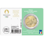 2023 2 Euro Olimpiadi di Parigi 2024 FDC in coin card verde acqua Francia retro