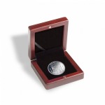 LEUCHTTURM - Astuccio VOLTERRA in legno a 1 casella rotonda da 41 mm - Mogano