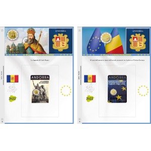 Fogli 2 Euro commemorativi Andorra 2022 Abafil 1