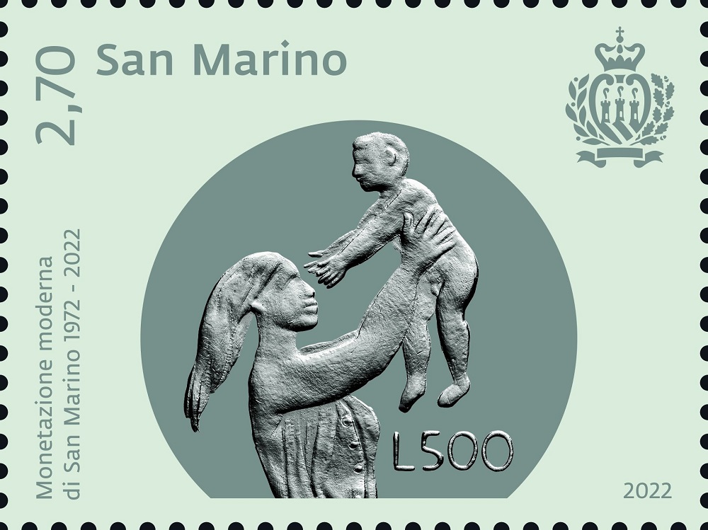 2022 50° della monetazione moderna di San Marino 1 v. San Marino 2022 50° della monetazione moderna di San Marino 1 v. San Marino