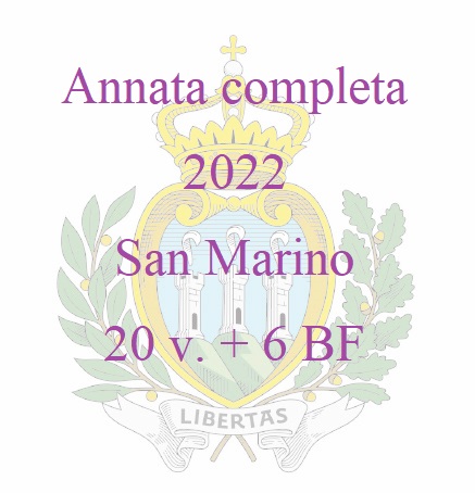 2022 Annata completa 20 v. 6 BF San Marino 2022 Annata completa 20 v. 6 BF San Marino