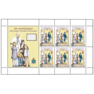 2022 100° del Dispensario Pediatrico Santa Marta 1 MF da 6 v. Vaticano