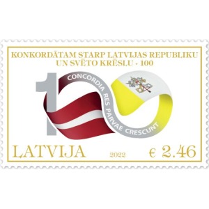 2022 100° delle relazioni diplomatiche tra Santa Sede e Lettonia 1 v. E.C. di Lettonia con Vaticano Vaticano