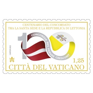 2022 100° delle relazioni diplomatiche tra Santa Sede e Lettonia 1 v. E.C. di Vaticano con Lettonia Vaticano