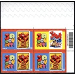 2023 100° della nascita di Benito Jacovitti 1 blocco da 3 v. con chiudilettera e codice a barre Italia 3