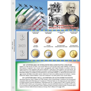 Foglio ALBUM EURO ITALIA per serie Euro 2023 Abafil