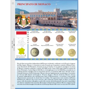 Foglio generico EURO MONEY per 1 serie Euro Monaco Principe Ranieri III Abafil