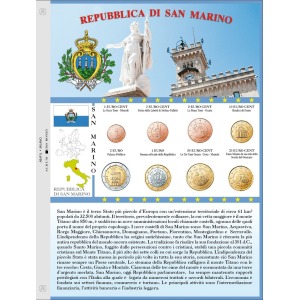 Foglio generico EURO MONEY per 1 serie Euro San Marino dal 2002 al 2016 Abafil