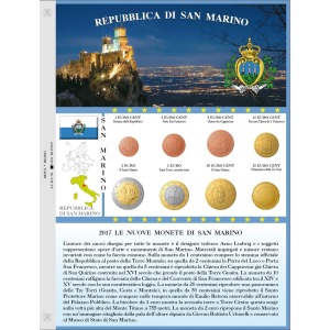 Foglio generico EURO MONEY per 1 serie Euro San Marino nuovo conio dal 2017 Abafil