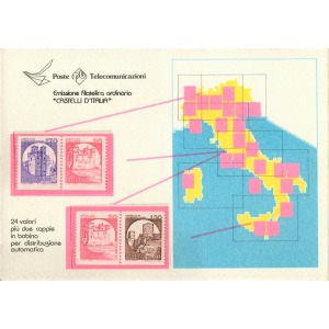 1980 Castelli d Italia 1 libretto a soffietto Italia 1