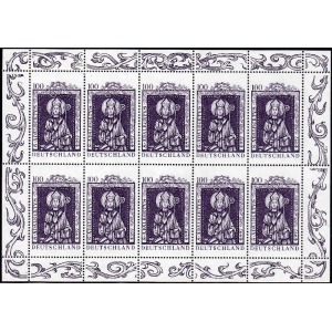 1997 1000° della morte di Sant Adalberto da Praga 1 MF da 10 v. E.C. di Germania con Vaticano Polonia Repubblica Ceca Ungheria Germania