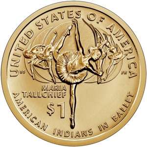2023 1 Dollaro Nativi Maria Tallchief in posa da balletto USA
