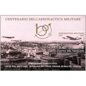 2023 100° dell Aeronautica Militare 1 BF E.C. di Vaticano con Italia SMOM Vaticano
