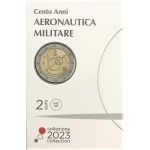 2023 2 Euro 100° dell Aeronautica Militare FDC in folder Italia 1
