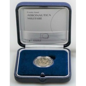 2023 2 Euro 100° dell Aeronautica Militare PROOF in cofanetto Italia 1