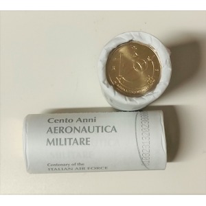 2023 2 Euro 100° dell Aeronautica Militare Rotolino speciale Italia