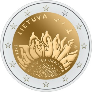 2023 2 Euro Insieme all Ucraina Lituania
