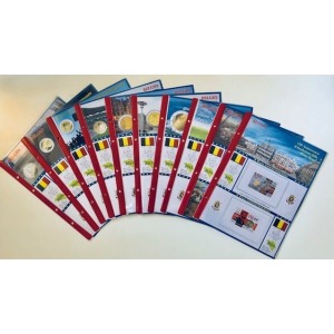 ABAFIL Fogli ALBUM 2 Euro COIN CARD BELGIO dal 2014 al 2019 Abafil