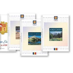 Cartella a 4 anelli DIVISIOANLI PRINCIPATO DI ANDORRA con custodia vuota Abafil 1