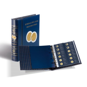 Cartella a 4 anelli OPTIMA 2 Euro commemorativi vol. 4 con fogli e custodia Leuchtturm