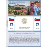 Foglio ALBUM 3 Euro SLOVENIA 2021 Passione di Skofja Loka Abafil