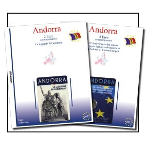 Inserto 2 Euro commemorativo Accordo monetario con UE in blister 2022 Master Phil