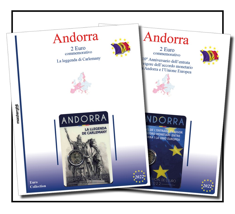 Inserto 2 Euro commemorativo Accordo monetario con UE in blister 2022 Master Phil Inserto 2 Euro commemorativo Accordo monetario con UE in blister 2022 Master Phil