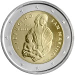 2023 2 Euro 500° della scomparsa di Perugino FDC San Marino