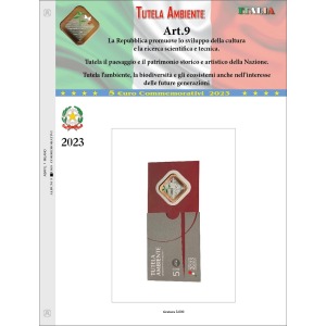 Foglio 5 Euro Italia 2023 Tutela Ambiente in blister Abafil