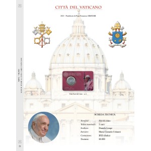 Foglio Coin Card n. 2 Vaticano 2023 1 Euro Abafil