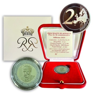 2023 2 Euro 100° della nascita del Principe Ranieri III Monaco 1