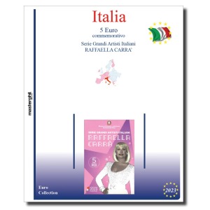 Inserto 5 Euro Italia Raffaella Carra in folder 2023 Master Phil
