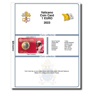 Inserto COIN CARD n. 2 VATICANO 2023 1 Euro Master Phil