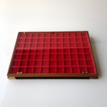 Libro astuccio grande con vassoio in velluto rosso 2