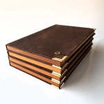 Libro astuccio grande con vassoio in velluto rosso 3