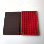 Libro astuccio grande con vassoio in velluto rosso 5