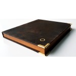 Libro astuccio medio con vassoio in velluto rosso 1