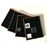 Monetiere in legno con 10 cassetti a scomparti per monete antiche oro orgento 9
