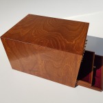 Monetiere in legno con 11 cassetti a scomparti per monete antiche oro orgento 9