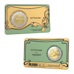 2023 2 Euro Art Nouveau FDC in coin card versione olandese Belgio fronte e retro