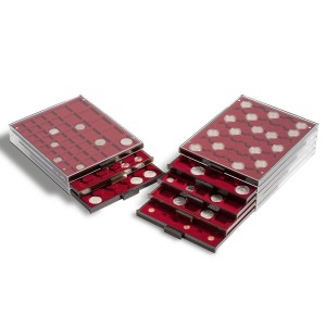 Box MB fume con vassoio in floccato bordeaux Leuchtturm