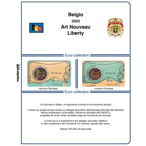 Inserto 2 Euro commemorativo Art Nouveau in coin card 2023 Master Phil