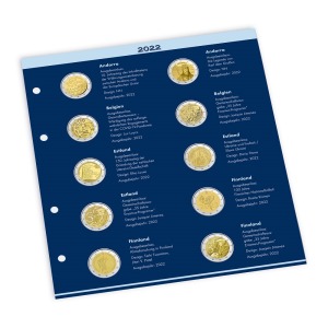 Fogli NUMIS 2 Euro commemorativi 2022 versione tedesca Leuchtturm 1