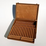 Box in legno e tessuto dainetto per 54 penne 1