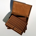 Box in legno e tessuto dainetto per 54 penne 2