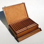 Box in legno e tessuto dainetto per 54 penne 6