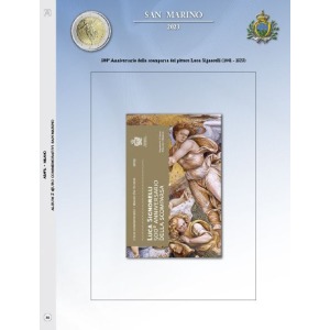 Foglio ALBUM 2 Euro SAN MARINO in folder 2023 Luca Signorelli Abafil