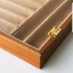 Vassoio espositore in legno e tessuto dainetto per 18 penne 6